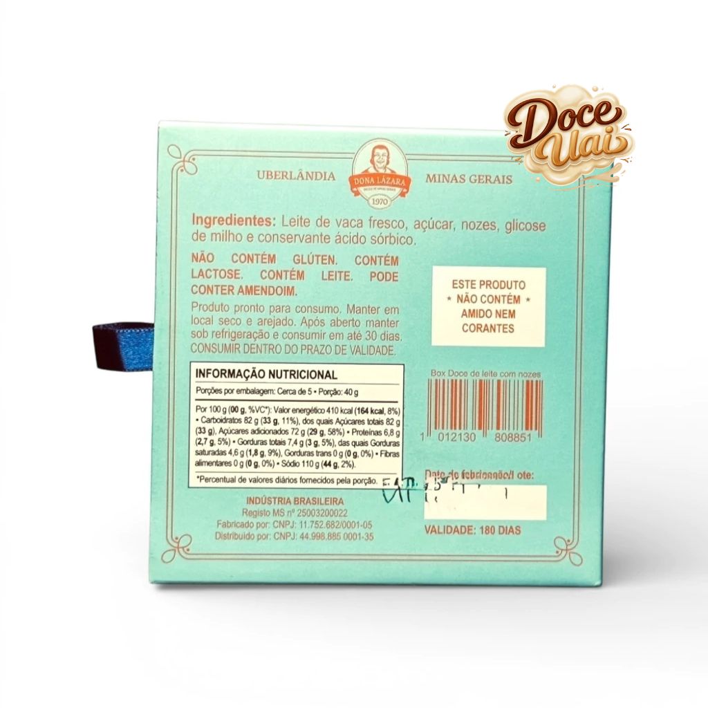 Box doce de leite com nozes - Dona Lázara - 200g - Imagem 2