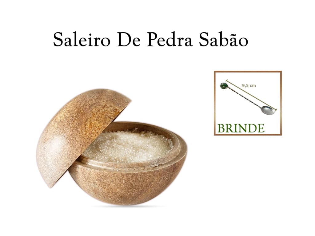 Saleiro De Pedra Sabão Redondo Natural