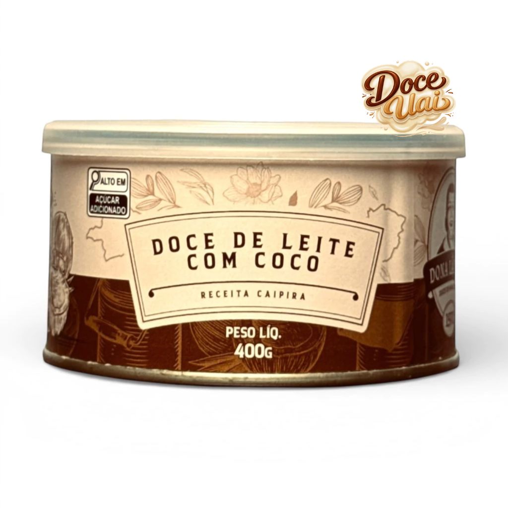 Lata Doce de Leite com coco - Dona Lázara - 400g - Imagem 1