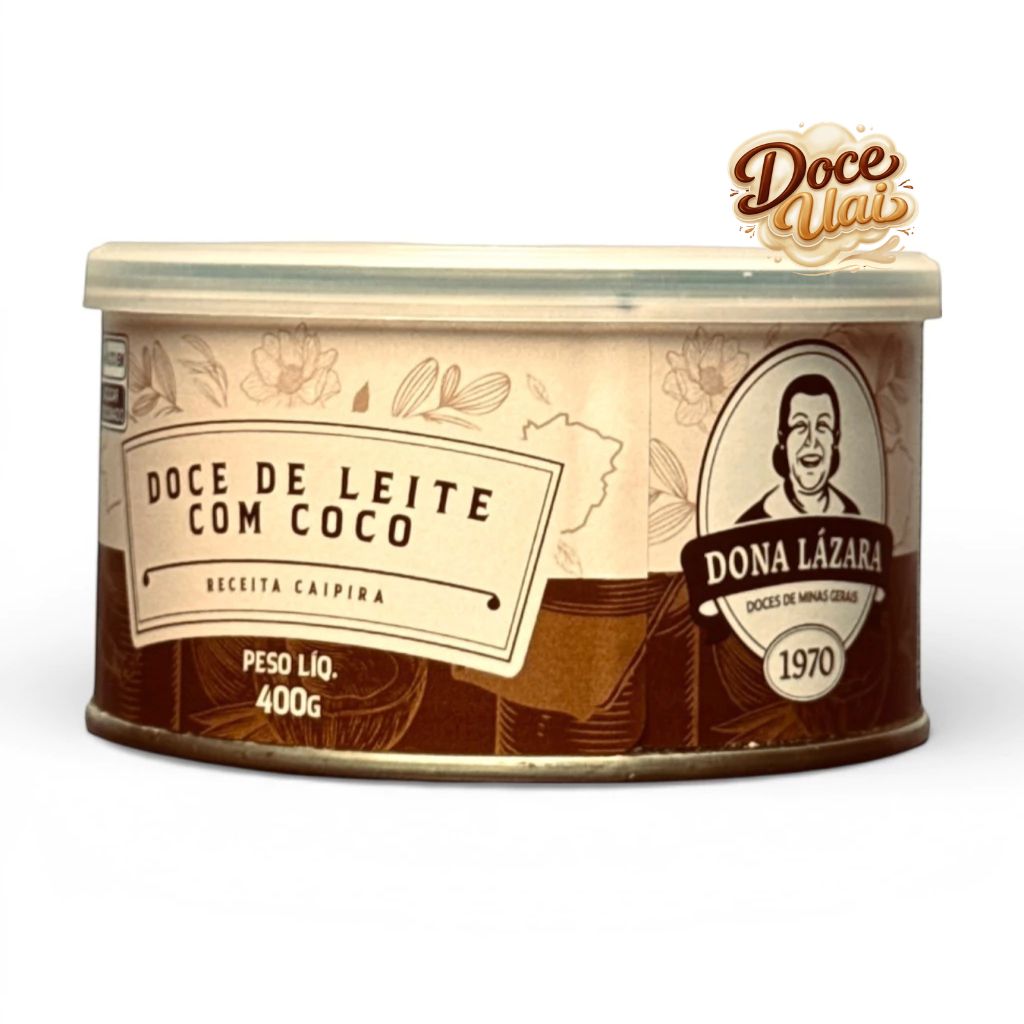 Lata Doce de Leite com coco - Dona Lázara - 400g - Imagem 2