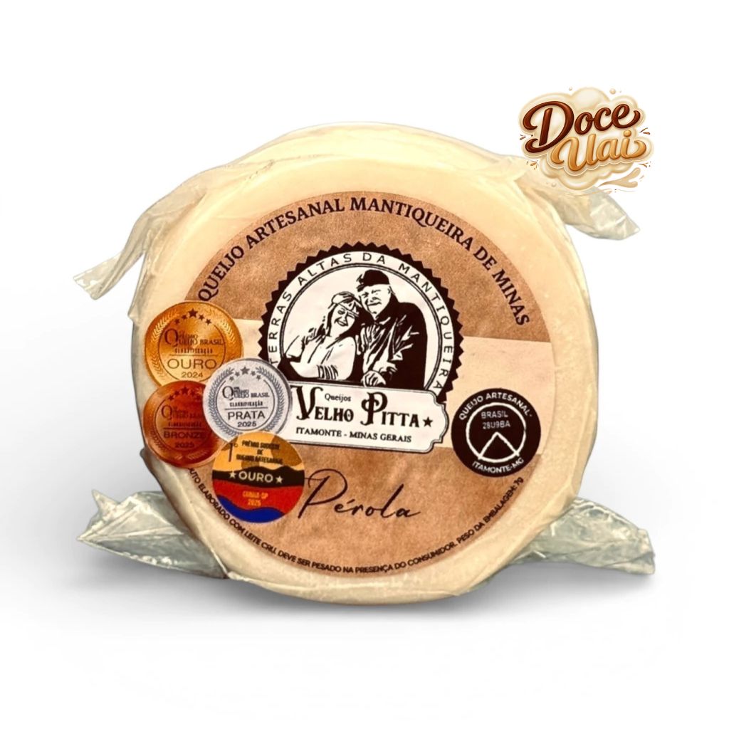 Queijo artesanal pérola - Velho Pitta - 500g - Imagem 1