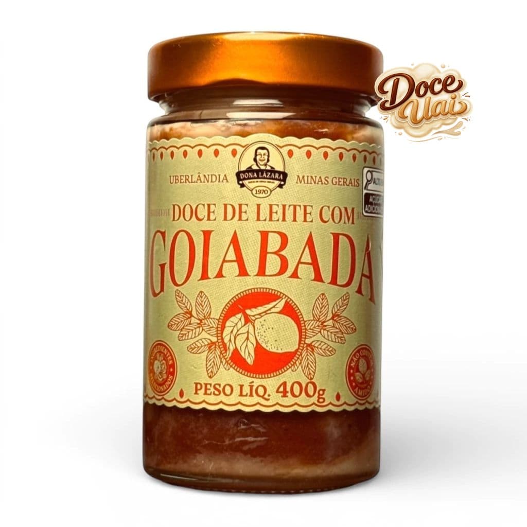 Vidro doce de leite com goiabada - Dona Lázara