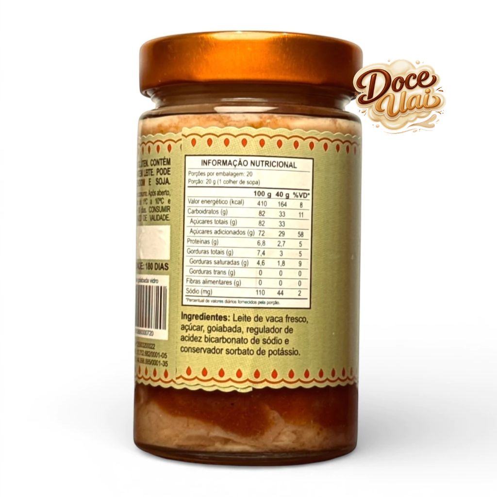 Vidro doce de leite com goiabada - Dona Lázara - 400g - Imagem 2