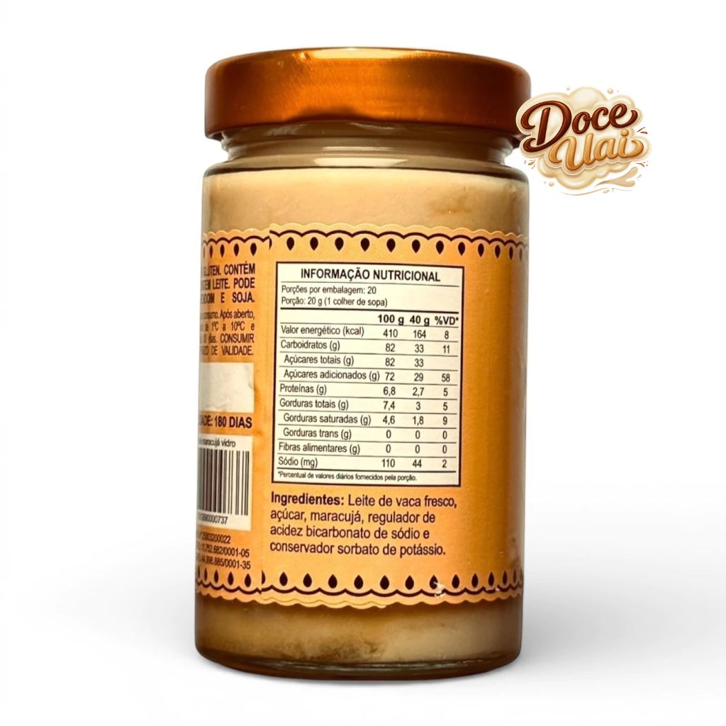 Vidro doce de leite com maracujá - Dona Lázara - 400g - Imagem 2