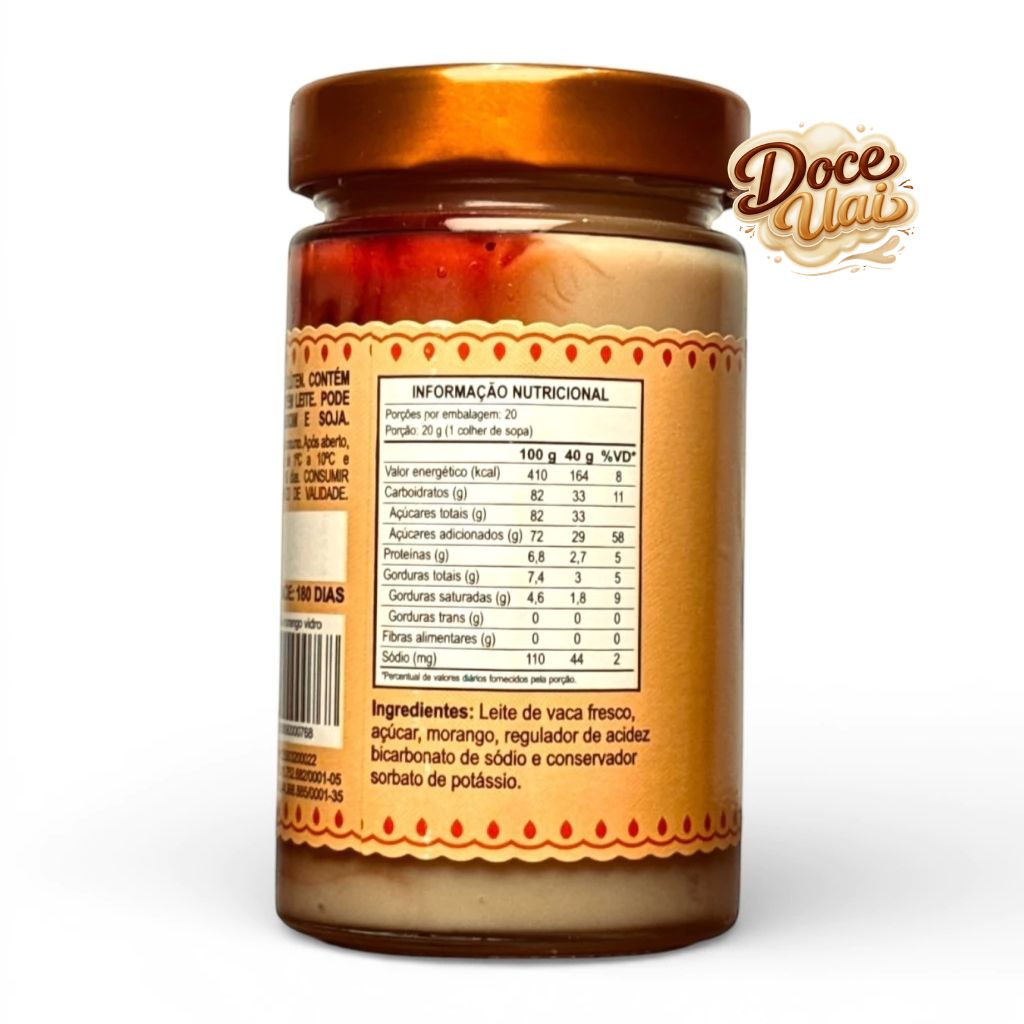 Vidro doce de leite com morango - Dona Lázara - 400g - Imagem 2